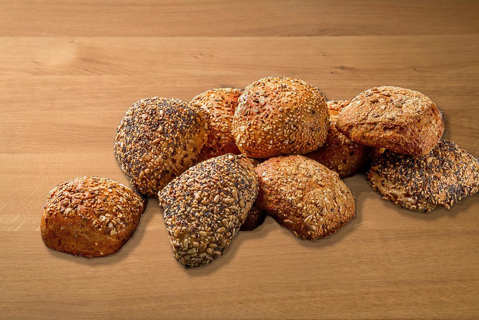 Gemischte Körnerbrötchen